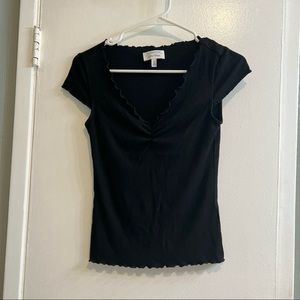& Other Stories - Black v-neck shirt